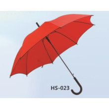 Parapluie droit Auto Open Red Pongee (HS-023)